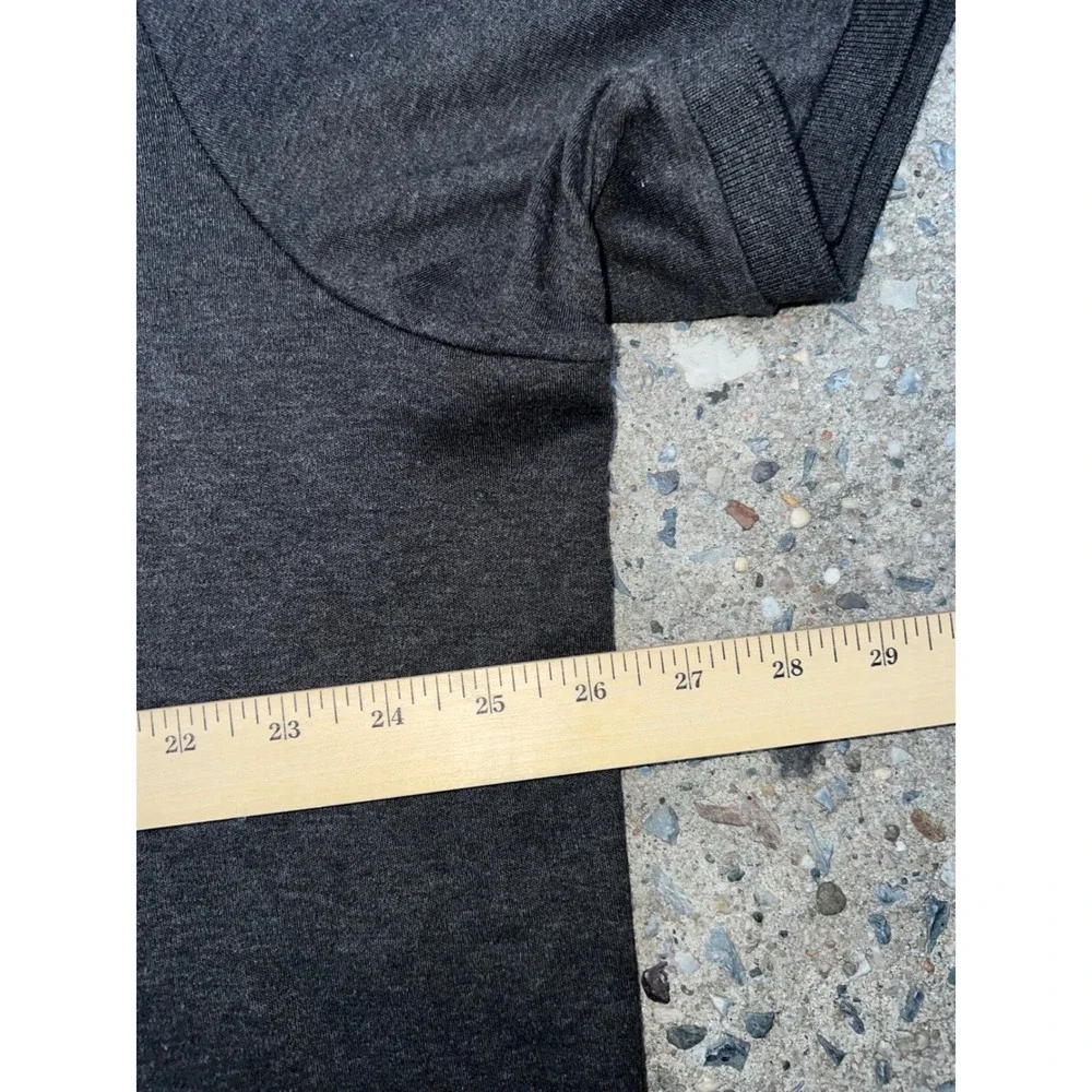 Polo Ralph Lauren Mens 2XL Polo Shirt Charcoal Grey Heather Burgundy Jersey